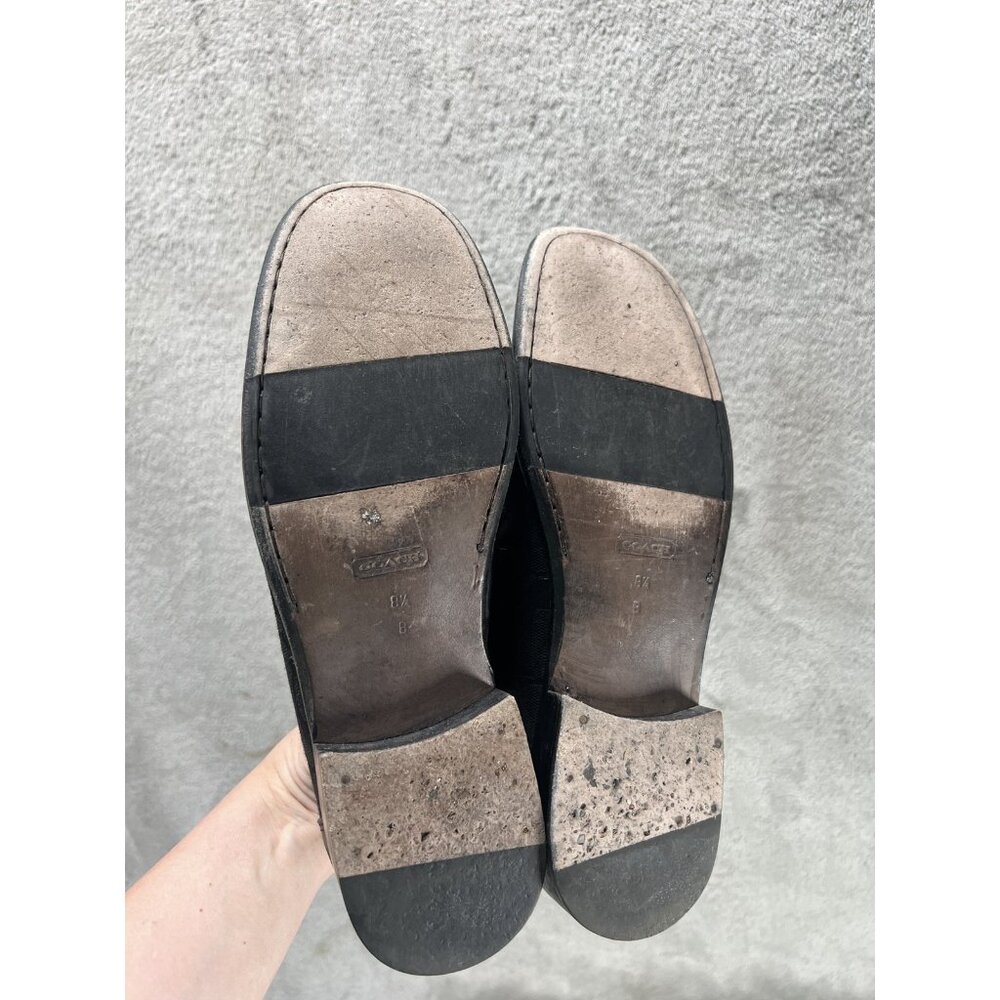 Vtg COACH Woman’s 8.5  Monogram Logo Black Vivian G2 Loafers Made In Italy GPOC - Picture 6 of 7